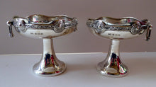 Load image into Gallery viewer, 1930s Solid Silver Miniature Footed Dishes with Celtic Decoration by Henry Matthews

