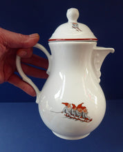 Load image into Gallery viewer, Vintage NORWEGIAN Porsgrund NISSE Elves or Gnomes Coffee Pot. Dated on the base 1992. 9 inches in height
