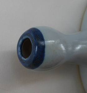 SCOTTISH POTTERY. 1950s BUCHAN Stoneware Skillet or Square Serving Dish with Handle. Vintage HEBRIDES Pattern