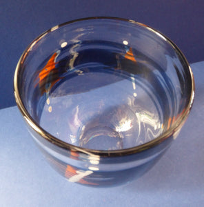 SCOTTISH STUDIO Glass. Unique Glass Bowl by Paul Musgrove. Signed and dated 1985