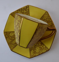 Load image into Gallery viewer, 1930s George V Art Deco Full Coffee Set. Yellow and Gold
