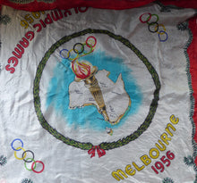 Load image into Gallery viewer, Vintage 1956 Australian Olympic Games Melbourne Souvenir Silk Scarf
