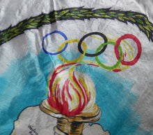 Load image into Gallery viewer, Vintage 1956 Australian Olympic Games Melbourne Souvenir Silk Scarf
