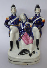 Load image into Gallery viewer, Rare Antique Staffordshire Figurine Representing the Death of Nelson, c 1840
