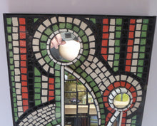 Load image into Gallery viewer, Vintage 1960s MOSAIC PANEL. Abstract Design on Heavy Wooden Constructed Panel. Mosaic Tiles and Mirrors. Stunning Original Vintage Artwork
