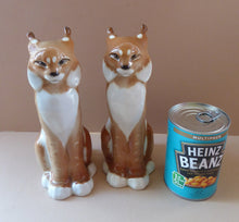 Load image into Gallery viewer, Vintage RUSSIAN USSR Lomonosov Porcelain Lynx or Wild Cat Figurine. 8 1/4 inches in height
