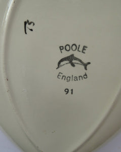 Early 1970s POOLE DELPHIS Shield Dish. Shape No. 21