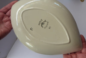 Early 1970s POOLE DELPHIS Shield Dish. Shape No. 21