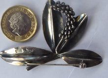 Load image into Gallery viewer, Stylish Scandinavian ANTON MICHELSEN Vintage 1950s Danish Silver Brooch. Signed AM below a Crown
