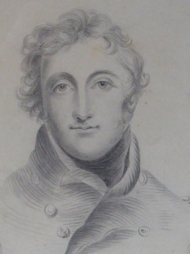 Regency Portrait Drawing of a Naval Officer for Sale