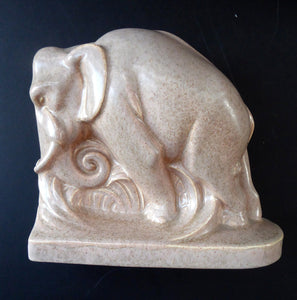 1930s ART DECO Poole. Pair of Carter, Stabler & Adams Elephant Bookends