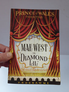 1948 MAE WEST "Diamond Lil" Theatre Programme. Rare Original Prince of Wales Theatre Issue in Good Condition