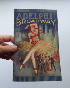1927 ART DECO Theatre Programme. Rare Original London Adelphi Theatre Item. In Good Condition