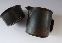 Load image into Gallery viewer, ARABIA POTTERY, Finland. 1960s Rustic RUSKA Open Sugar Bowl and Milk Jug. Designed by Ulla Procope
