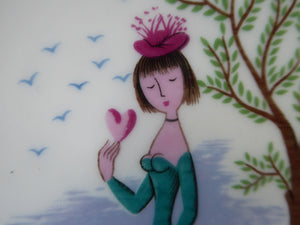 Vintage ROSENTHAL Small Dish. Cupid. The Lovers by Peynet