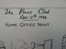 Load image into Gallery viewer, 1926 Press Club Home NIght Card Political History Item
