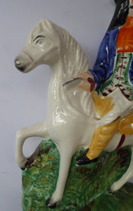 TOM KING HIGHWAYMAN. 19th Century Antique Staffordshire Figurine 1850s
