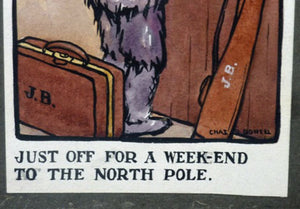 SCOTTISH ART: Charles Rennie Dowell ( 1867 - 1935). Four Little Watercolour Illustrations Relating to the Race for the North Pole in 1909