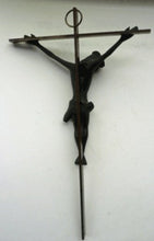 Load image into Gallery viewer, Large and Very Sculptural Crucifixion Model. Unique Cast Bronze of Vintage Design/ Made in Germany.

