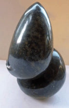 Load image into Gallery viewer, 1993 SIGNED African Zimbabwe Shona Black Serpentine Hardstone Sculpture by Taso, 7 inches
