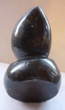 Load image into Gallery viewer, 1993 SIGNED African Zimbabwe Shona Black Serpentine Hardstone Sculpture by Taso, 7 inches

