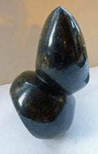 Load image into Gallery viewer, 1993 SIGNED African Zimbabwe Shona Black Serpentine Hardstone Sculpture by Taso, 7 inches
