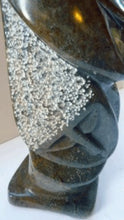 Load image into Gallery viewer, 1990s UNSIGNED African Zimbabwe Shona Black Serpentine Hardstone Sculpture. 9 1/2 inches
