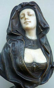 PETER TERESZCZUK (1875 - 1963).  Rare Viennese Bronze Sculptural Figure of an Exotic Lady. SIGNED
