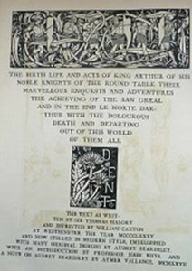 AUBREY BEARDSLEY: 1927 Rare Copy of the Morte d'Arthur. Lavishly Illustrated 3rd Edition Volume