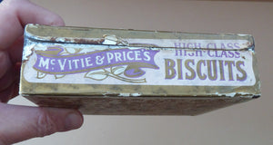 Early 20th Century Art Nouveau Tin with Paper Labels. McVities Biscuits