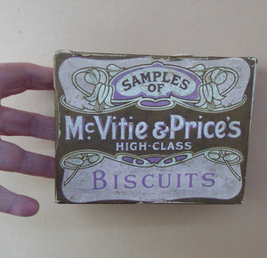 Early 20th Century Art Nouveau Tin with Paper Labels. McVities Biscuits