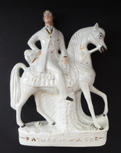 Load image into Gallery viewer, LARGE STAFFORDSHIRE Portrait of Edward VII; then the Prince of Wales on Horseback; 12 1/4 inches
