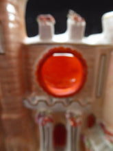 Load image into Gallery viewer, LARGE Antique Flat Back Staffordshire Pottery Baronial Castle Watch Holder
