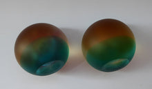 Load image into Gallery viewer, Scottish Glass. PAIR of Boxed Vintage Caithness Glass Paperweights. Alpha and Omega. LIMITED EDITION of 150
