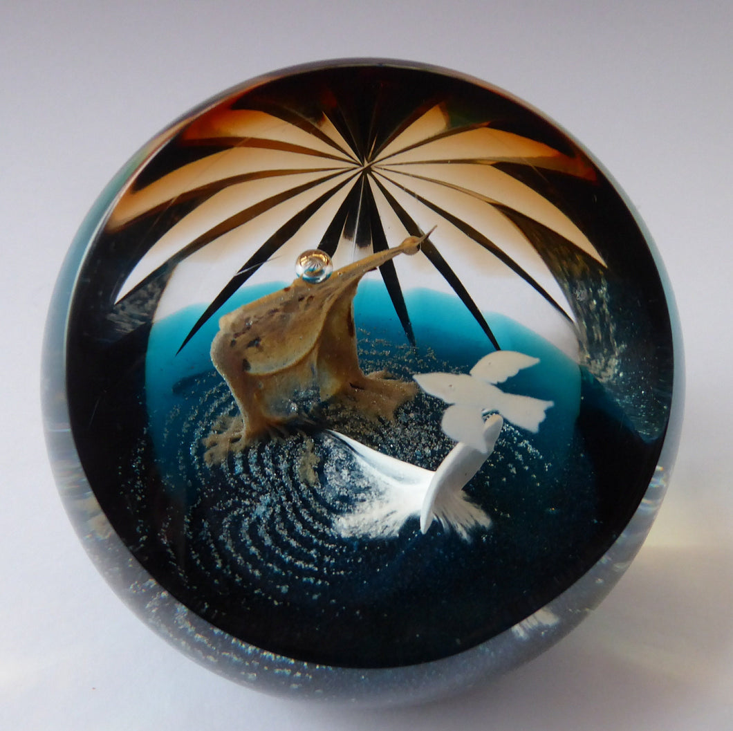 CAITHNESS GLASS. Limited Edition Vintage Paperweight. Baptism by Helen MacDonald. Limited Edition of 75