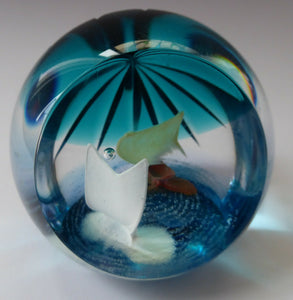 CAITHNESS GLASS. Limited Edition Vintage Paperweight. Walking on Water by Helen MacDonald. Limited Edition of 200