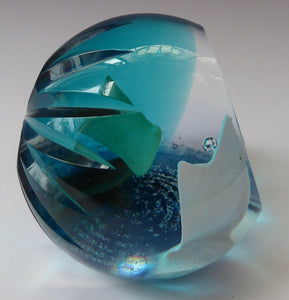 CAITHNESS GLASS. Limited Edition Vintage Paperweight. Walking on Water by Helen MacDonald. Limited Edition of 200