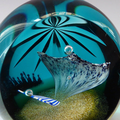 CAITHNESS GLASS. Limited Edition Vintage Paperweight. David and Goliath by Helen MacDonald. Limited Edition of 200