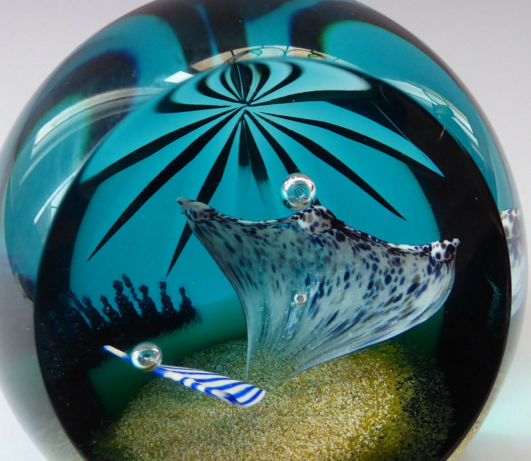CAITHNESS GLASS. Limited Edition Vintage Paperweight. David and Goliath by Helen MacDonald. Limited Edition of 200