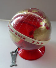 Load image into Gallery viewer, Original 1960s Issue Money Bank in the Form of a World Globe. Made in Finland for Edinburgh Savings Bank
