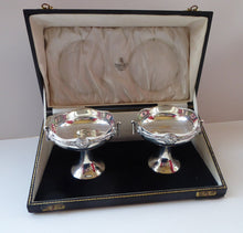 Load image into Gallery viewer, 1930s Solid Silver Miniature Footed Dishes with Celtic Decoration by Henry Matthews
