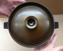 Load image into Gallery viewer, LARGE 1960s DENBY Arabesque Lidded Casserole Dish. Diameter 8 1/2 inches

