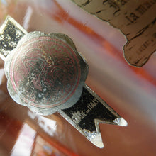 Load image into Gallery viewer, ITALIAN 1960s Glass Vase. Hand Blown with Mottled White Body and Red and Black Striped Inclusions
