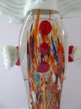 Load image into Gallery viewer, LARGE 12 3/4 inches Vintage MURANO GLASS Clown. Black Top Hat and Massive White Bow
