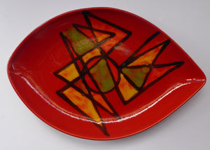 Early 1970s POOLE DELPHIS Shield Dish. Shape No. 21