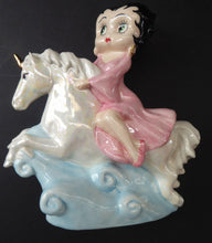 Load image into Gallery viewer, WADE Betty Boop Figurine FANTASY. From Limited Edition of 750. Betty Riding a Unicorn
