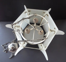 Load image into Gallery viewer, 1930s Art Deco Hanging Light Shade White Frosted Glass Panels on Metal Frame
