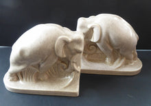 Load image into Gallery viewer, 1930s ART DECO Poole. Pair of Carter, Stabler &amp; Adams Elephant Bookends

