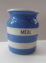 Load image into Gallery viewer, 1930s Cornishware Storage Jar: Meal
