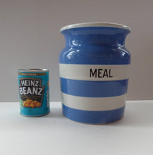 Load image into Gallery viewer, 1930s Cornishware Storage Jar: Meal

